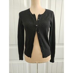 Fashion Bug Classic Black Cardigan Sweater Y2K  Sz S